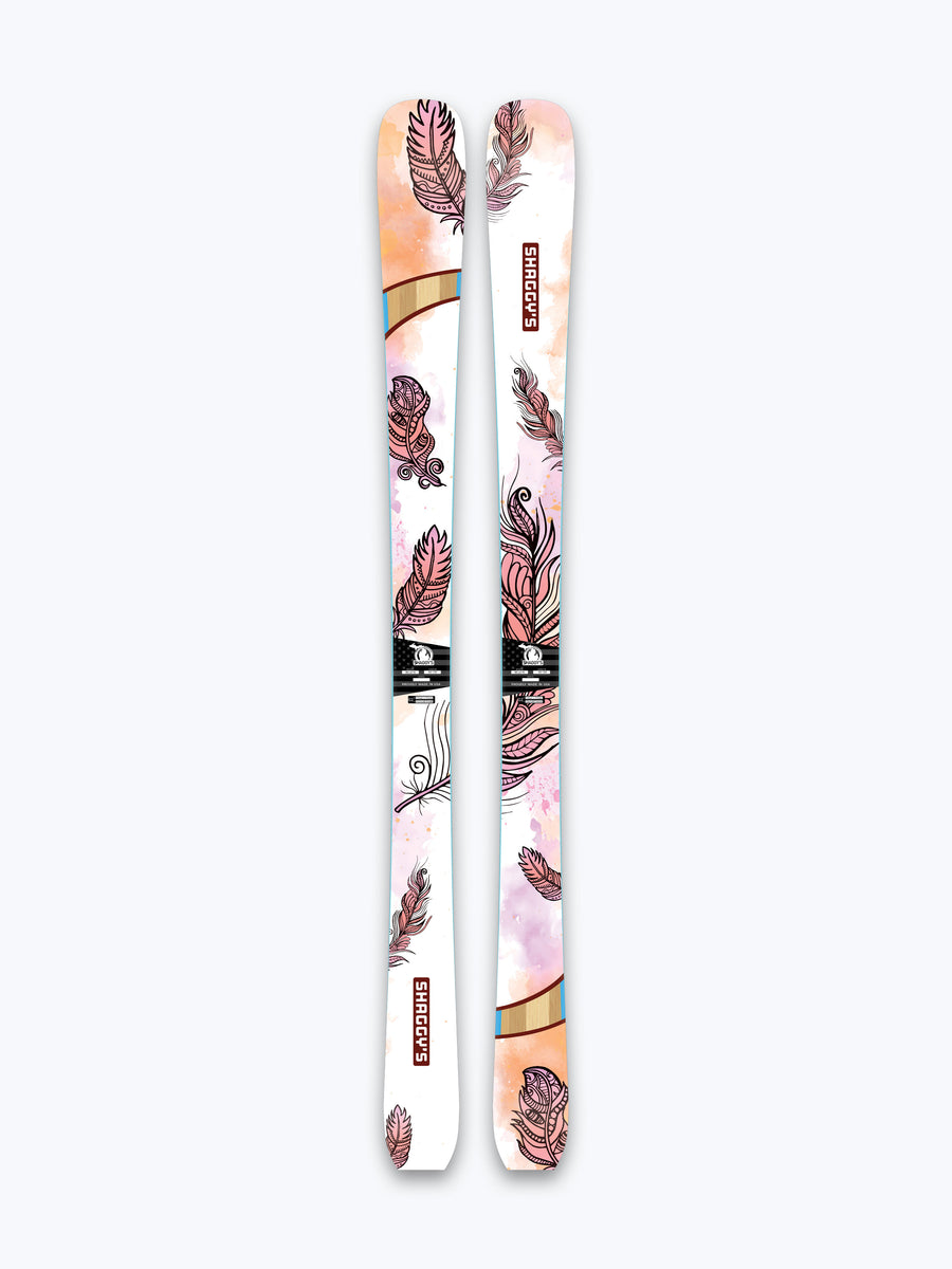 Belle 90 - Pink Feathers – Shaggy's Copper Country Skis Belle 90 - Pink Feathers – Shaggy's Copper Country Skis