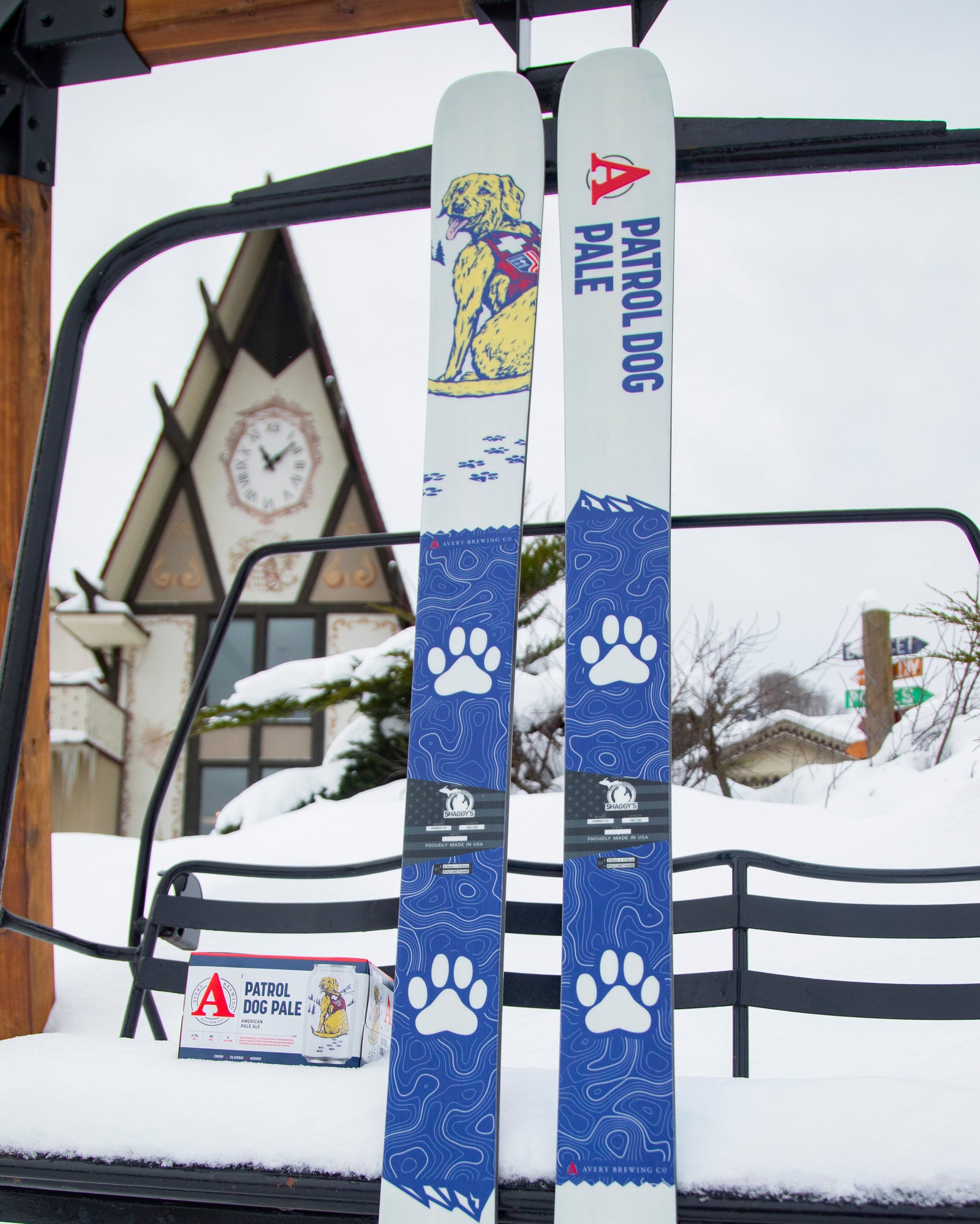 Limited Edition Avery Brewing Co. Patrol Dog Pale Ale Skis