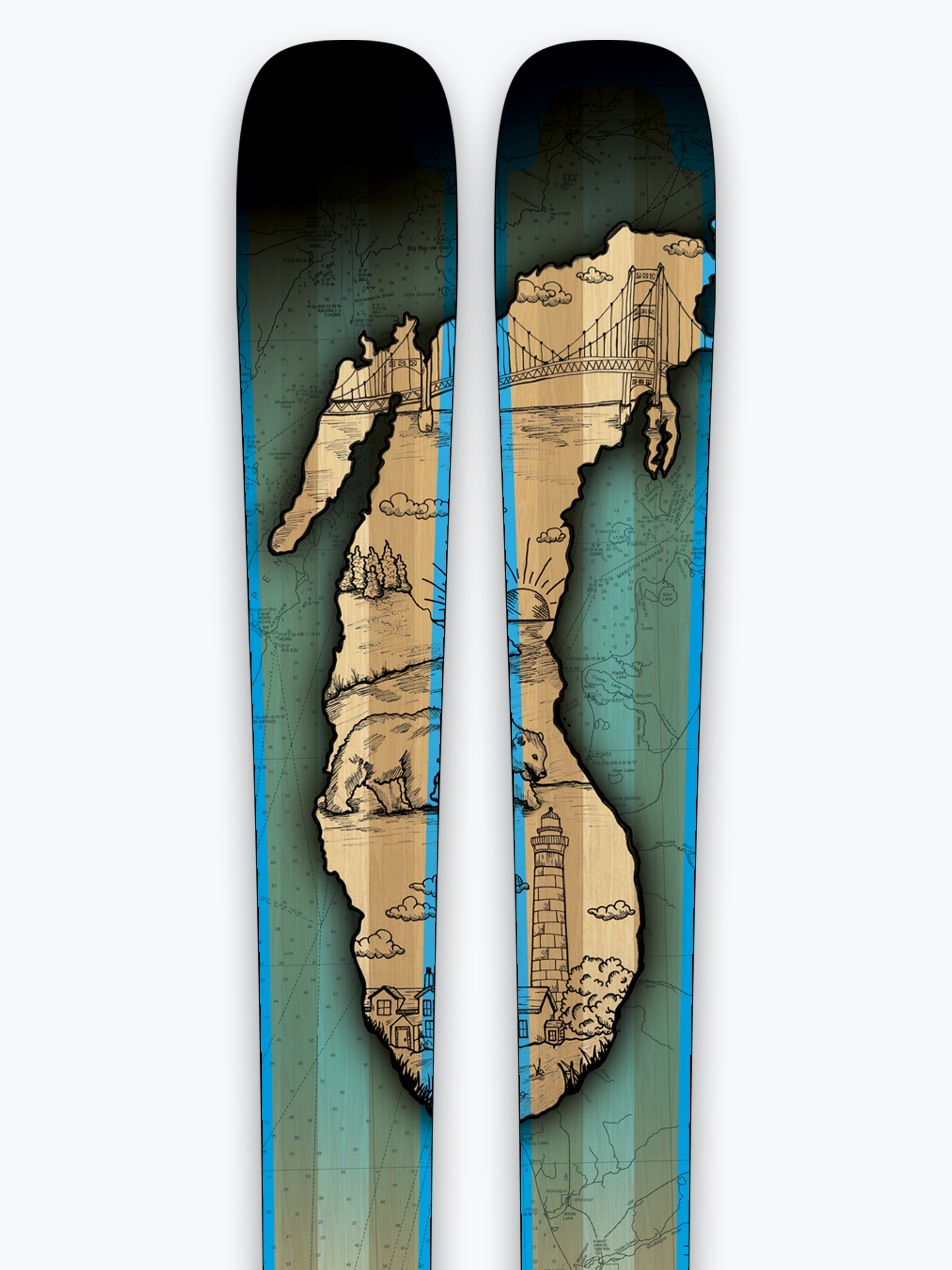 Limited Edition Lake Michigan V3 Skis
