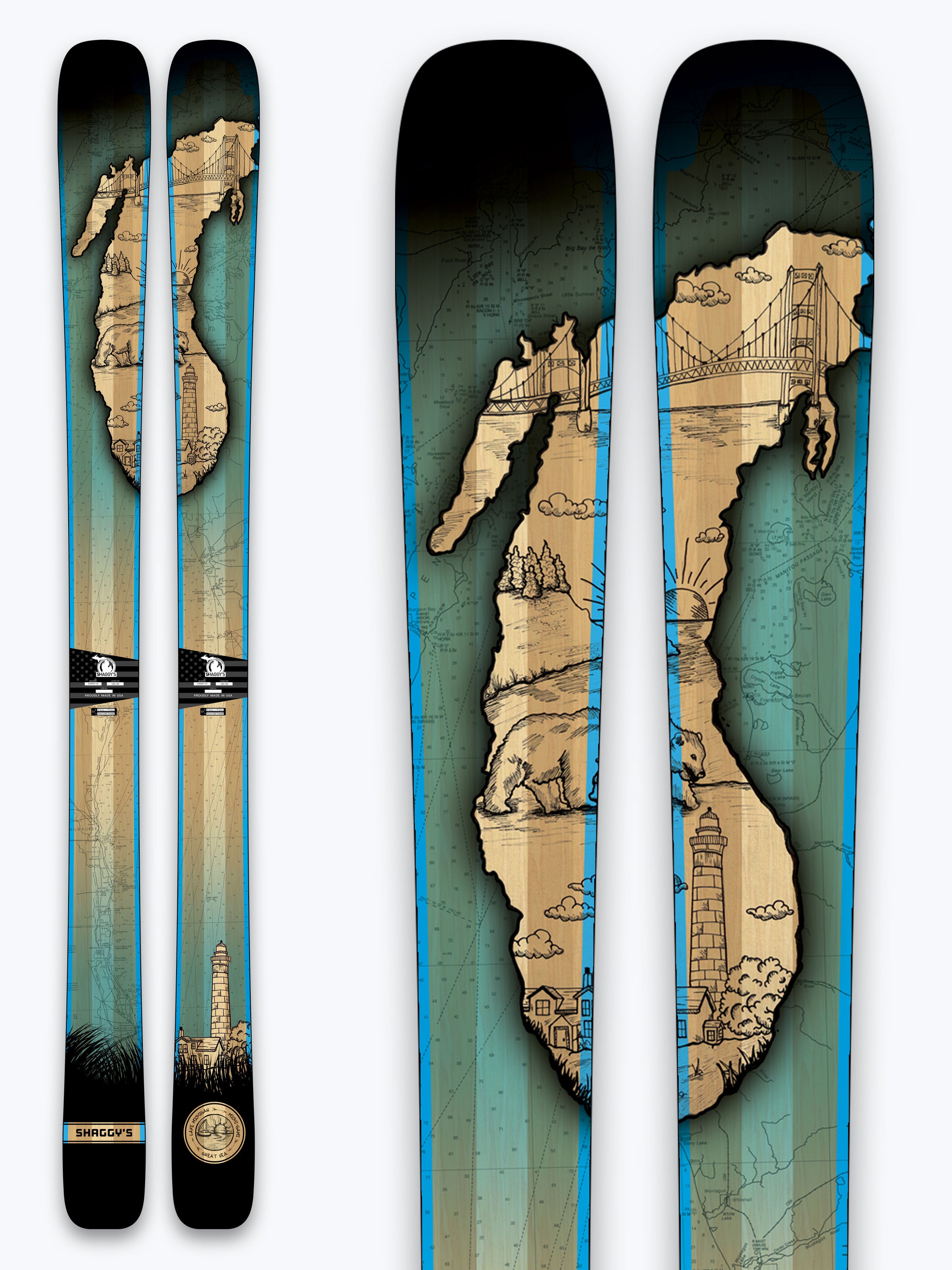 Limited Edition Lake Michigan V3 Skis