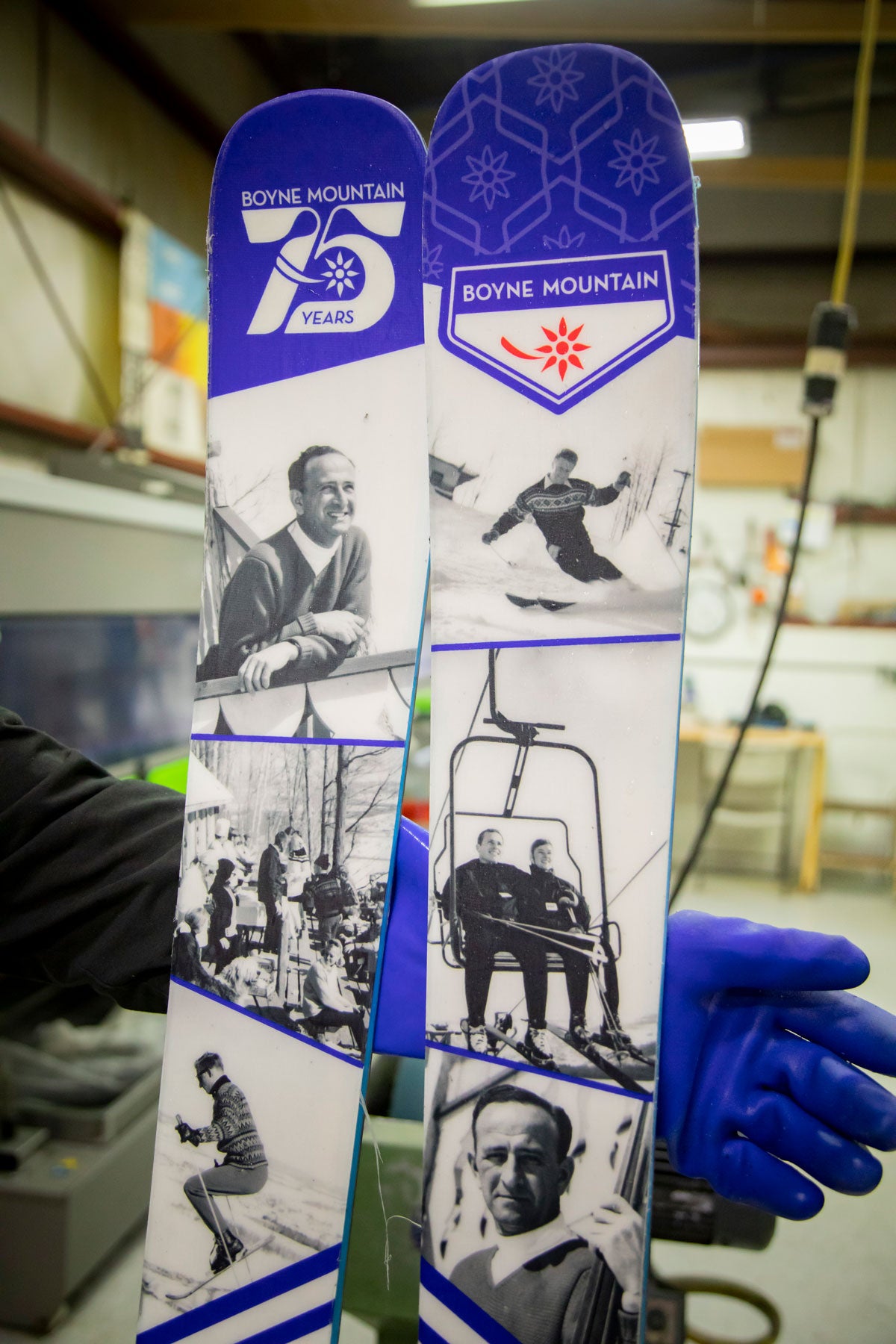 Boyne Mountain 75th Anniversary Custom Skis