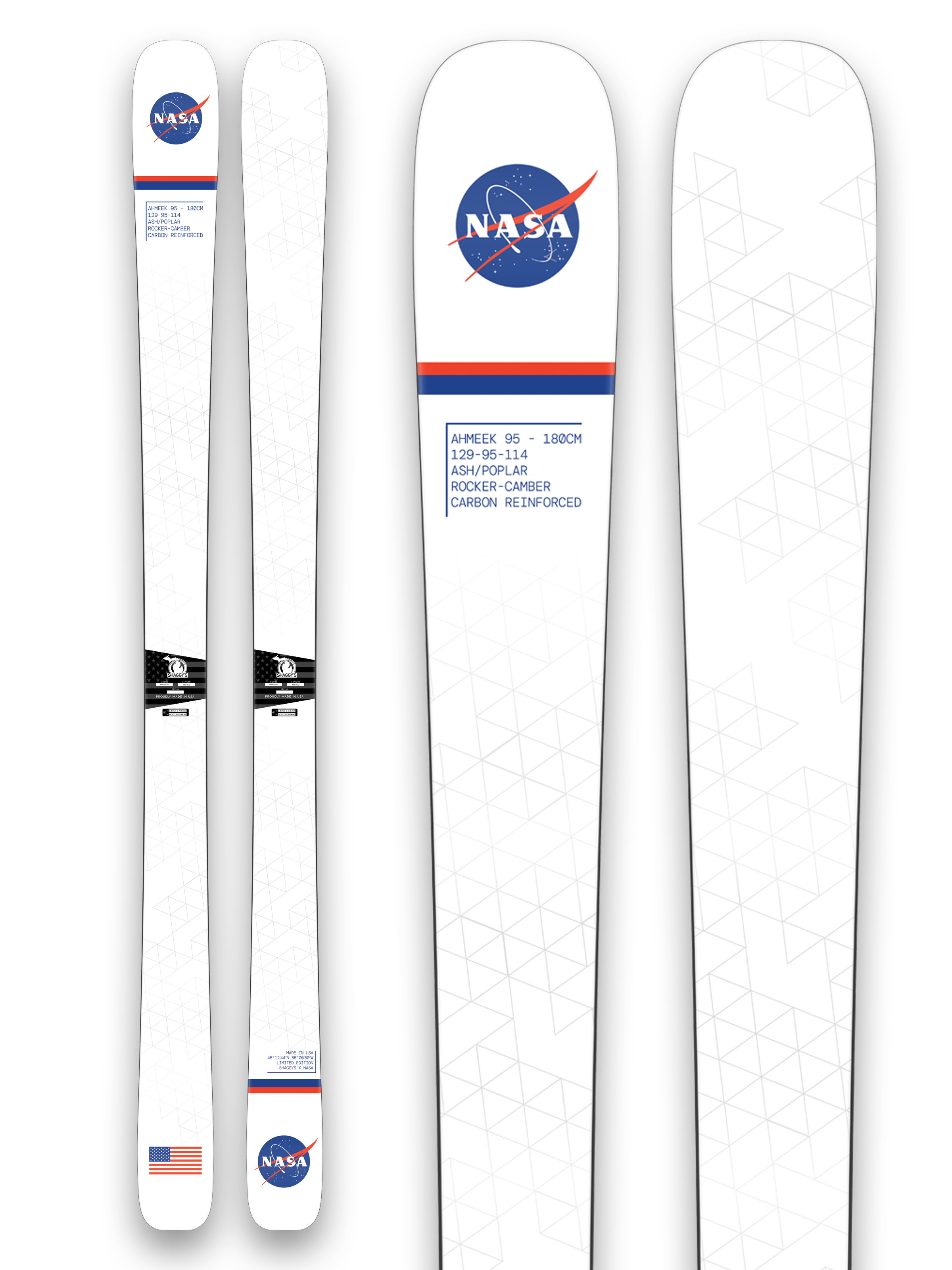 Limited Edition NASA-Inspired Skis - Iconic White