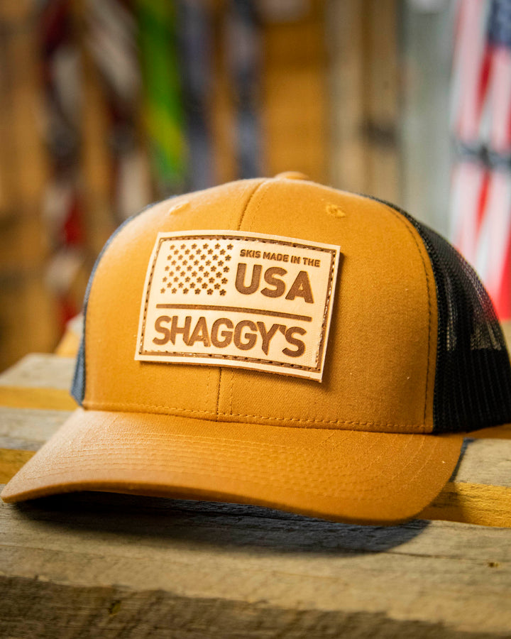 Leather Patch Snapback Hat