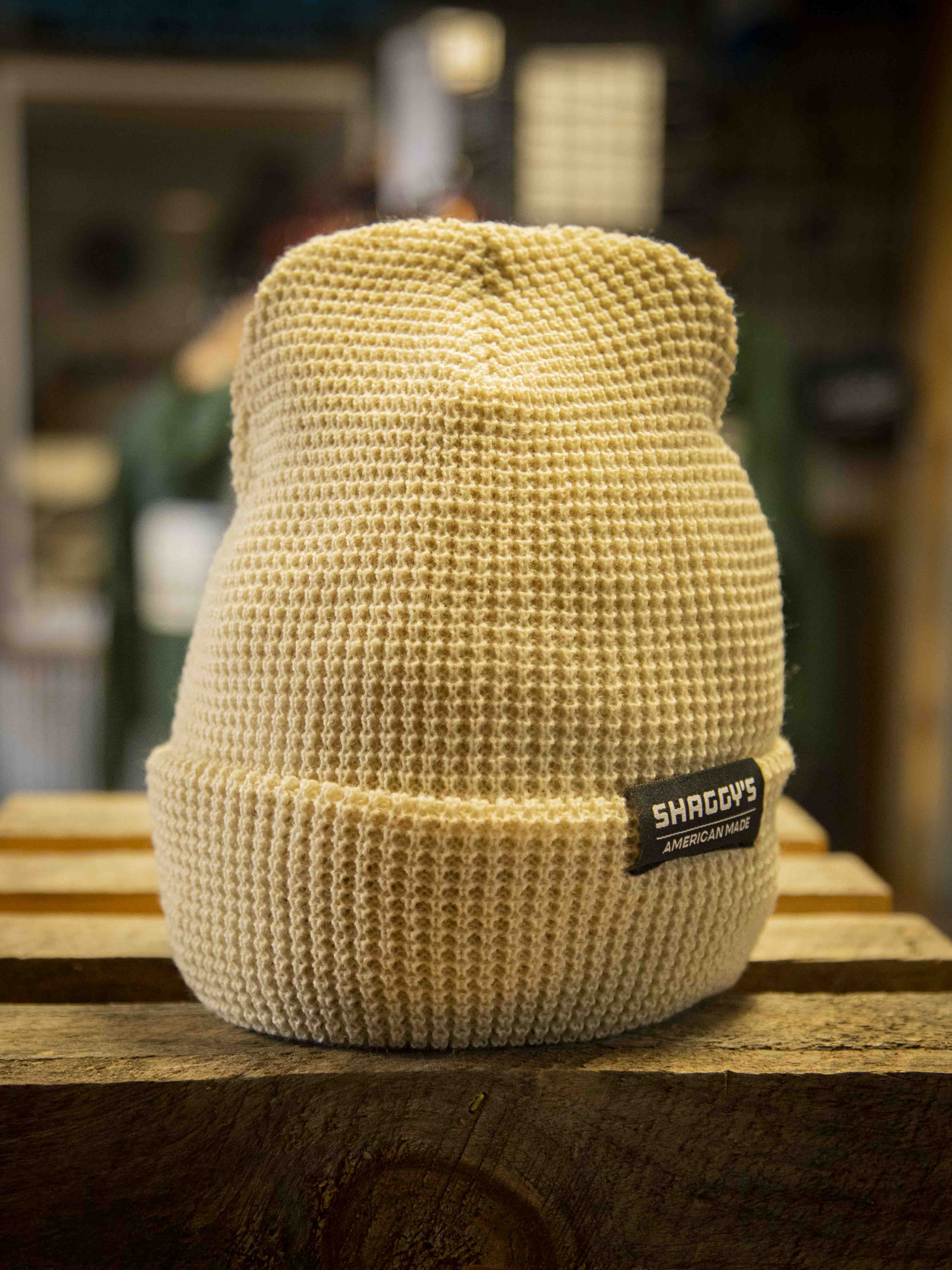Shaggy's Waffle Knit Cuffed Beanie