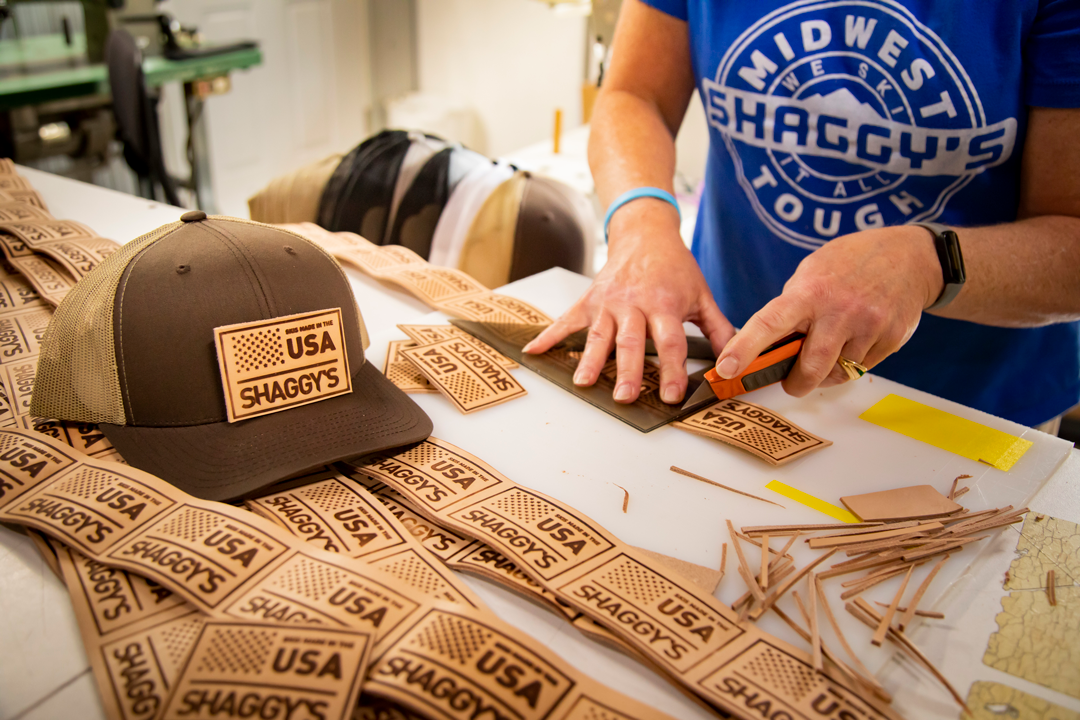 Leather Patch Snapback Hat