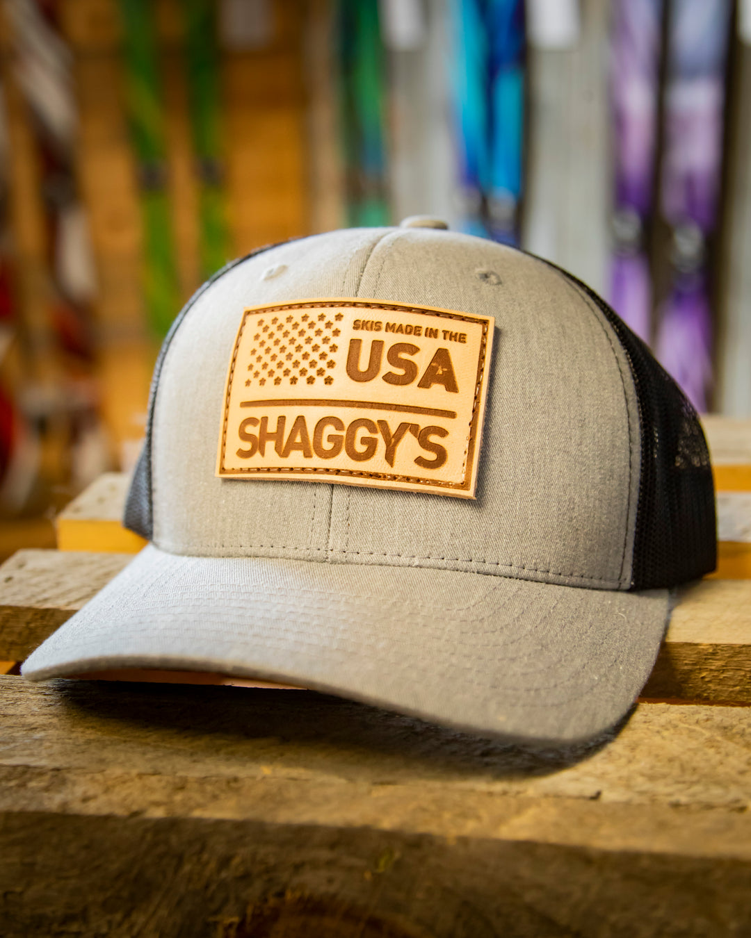 Leather Patch Snapback Hat