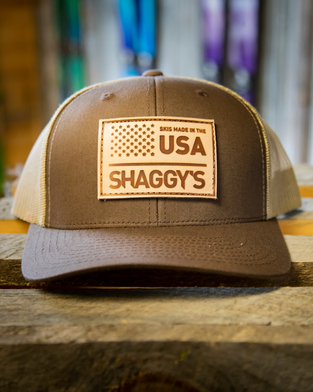 Leather Patch Snapback Hat