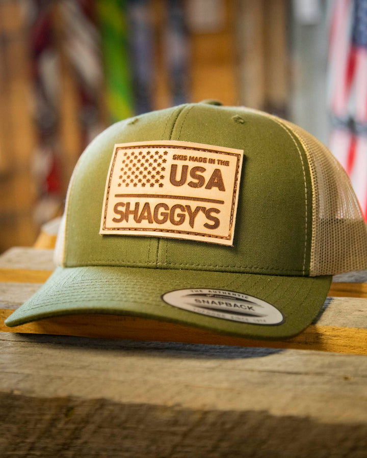 Leather Patch Snapback Hat