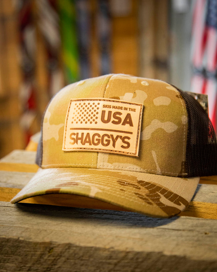 Leather Patch Snapback Hat