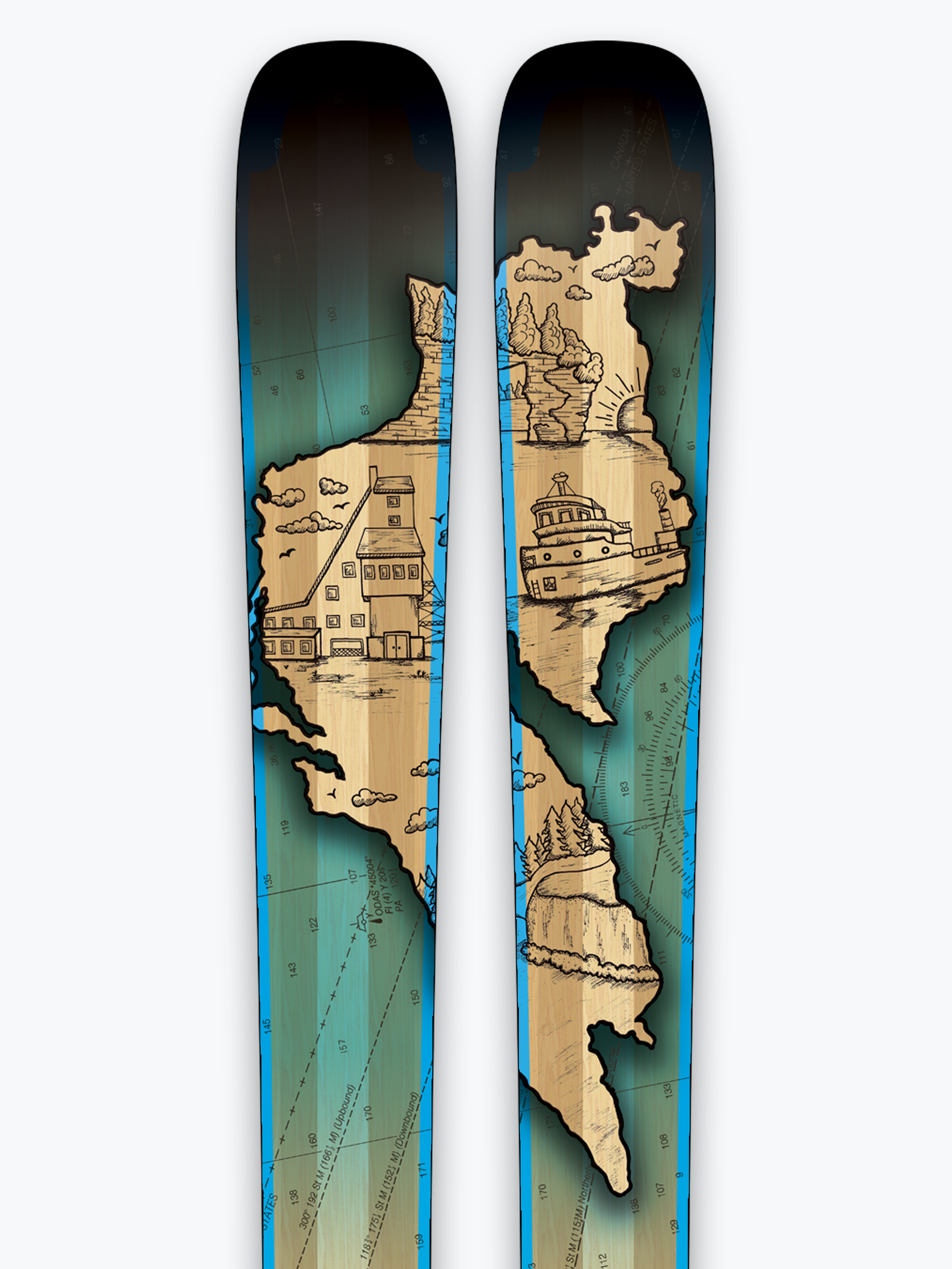 Limited Edition Lake Superior V3 Skis