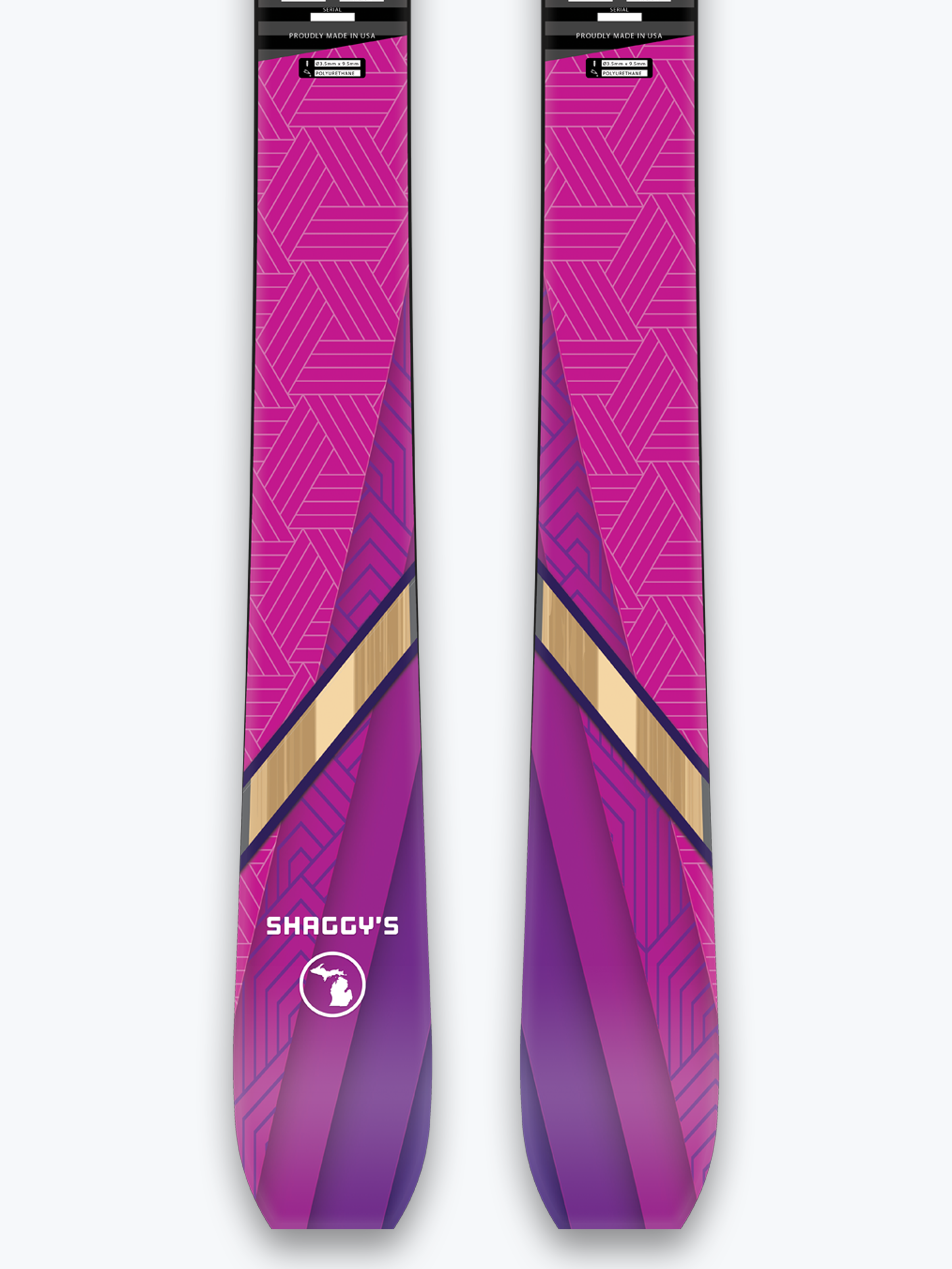 Belle 90 - Pink Geometric – Shaggy's Copper Country Skis