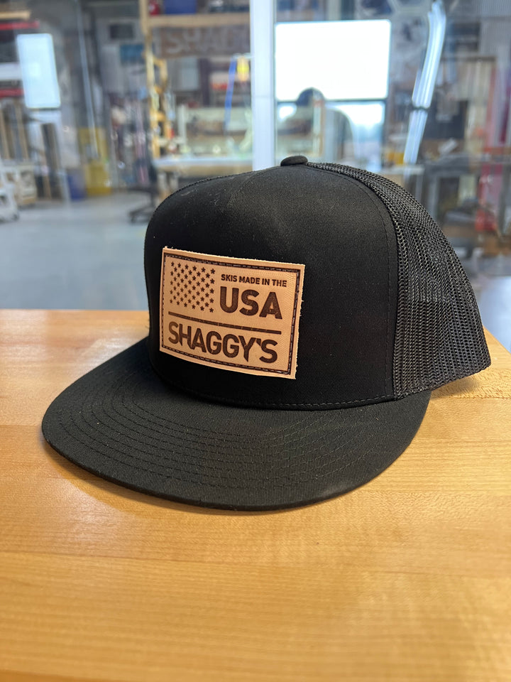 Leather Patch Snapback Hat