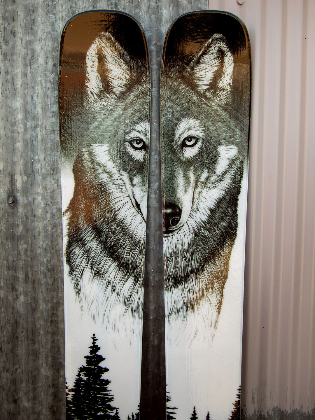 Limited Edition Wilderness Skis - Wolf Ski Graphic