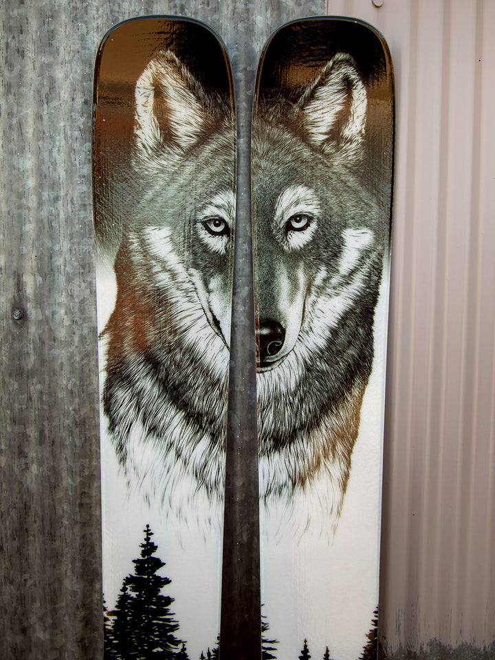 Limited Edition Wilderness Skis - Wolf Ski Graphic