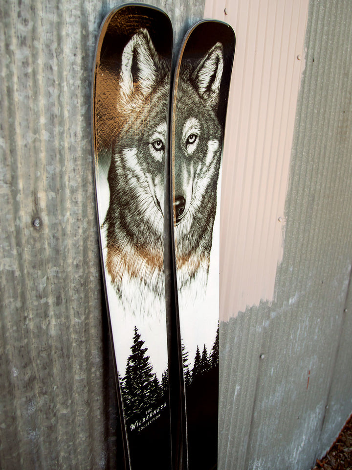 Limited Edition Wilderness Skis - Wolf Ski Graphic